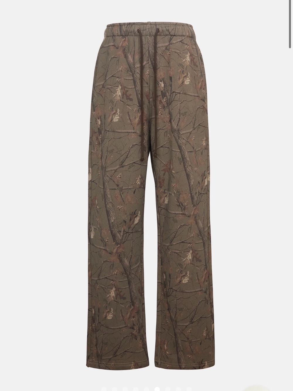 Dairy Boy Wide-Leg Woodland Camo Drawstring Sweatpants